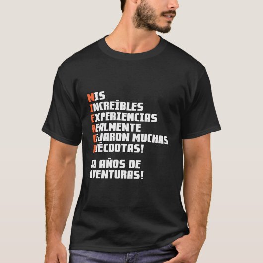 T-shirt 50 Aã±Os De Aventuras (Devant)