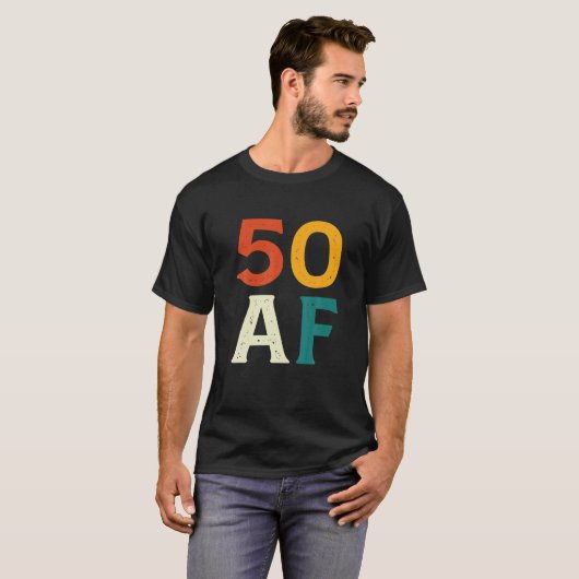 T-shirt 50 AF Funny Retro 1972 50E Anniversaire 50 Ans (Devant entier)