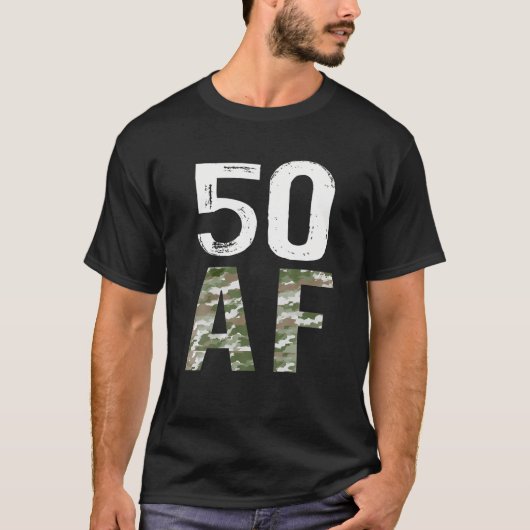 T-shirt 50 AF Vintage 50E Anniversaire Militaire (Devant)
