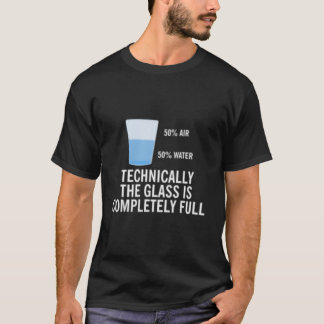 T-shirt 50 Air 50 Eau Techniquement Le Verre Est Complètem
