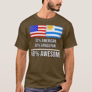 T-shirt 50 Américain 50 Uraguyan 100 Cadeau fantastique po