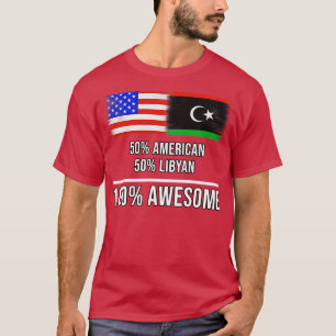 T-shirt 50 American 50 Libyan 100 Cadeau formidable pour l