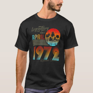 T-shirt 50. Anniversaire 50 Légendaire Depuis avril 1972
