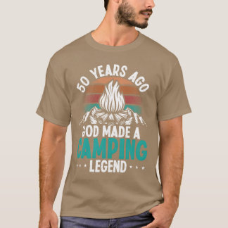 T-shirt 50 Anniversaire Camping Vintage Montagnes 50 Ans