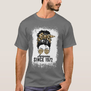 T-shirt 50 Ans Awesome depuis 1972 Leopard 50e Naissance