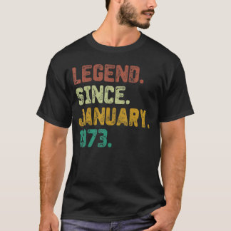T-shirt 50 ans de légende depuis janvier 1973 50e annivers