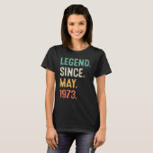 T-shirt 50 ans de légende depuis mai 1973 50e anniversaire (Devant entier)