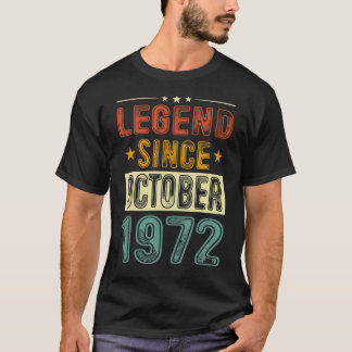 T-shirt 50 ans de légende depuis octobre 1972 50e naissanc