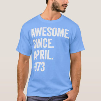 T-shirt 50 ans d'émerveillement depuis avril 1973 50e anni