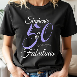 T-shirt 50 ans et Fabuleux Fête d'anniversaire personnalis