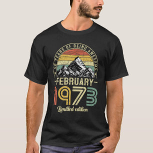T-shirt 50 ans Février 1973 50e anniversaire