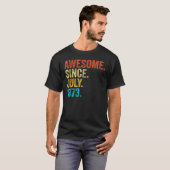 T-shirt 50 Ans Funny Awesome depuis Juillet 1973 50th Bi (Devant entier)