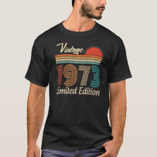 T-shirt 50 Ans Né En 1973 Vintage 50e Anniversaire Re