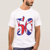 T-shirt 50 ans Royaume-Uni (Devant)