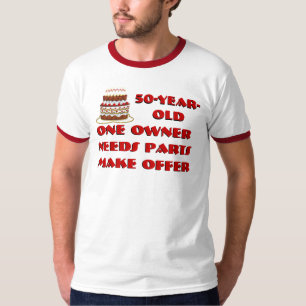 T-shirt 50 ans. Un propriétaire. Besoin de pièces. Offre