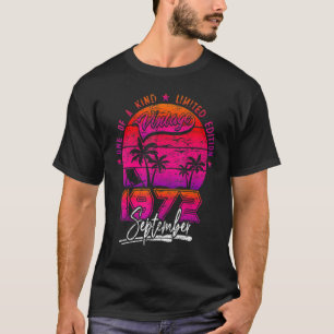 T-shirt 50 ans Vintage depuis septembre 1972 50th Bir