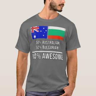 T-shirt 50 Australien 50 Bulgare 100 Awesome Cadeau pour B