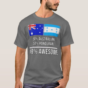 T-shirt 50 Australien 50 Honduras 100 Cadeau génial pour H