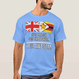 T-shirt 50 Britannique 50 Zimbabwe 100 Don fantastique pou