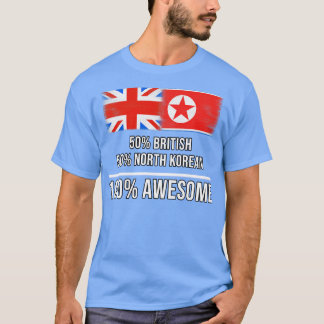 T-shirt 50 Britanniques 50 Nord-Coréens 100 Cadeau génial 