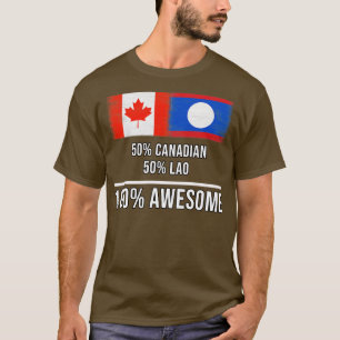T-shirt 50 Canadian 50 Lao 100 Cadeau fantastique pour Lao