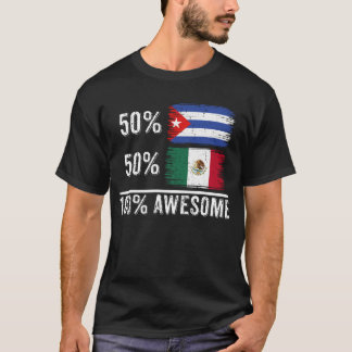 T-shirt 50_ Cuba 50_ Mexique Cubain Mexicain Fierté Drapea