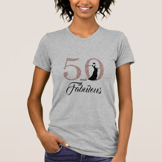 T-shirt 50 et cadeau d'anniversaire fabuleux (Devant)