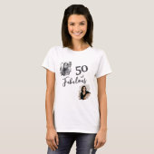 T-shirt 50 et fabuleux 2 Photo 50e anniversaire (Devant entier)