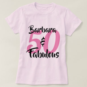 T-shirt 50 et fabuleux fête d'anniversaire personnalisée