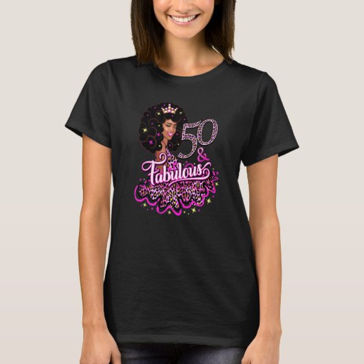 T-shirt 50 fabuleuses 50e anniversaire Ladys (Devant)