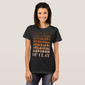 T-shirt 50 Formes D'éventail De Poterie D'argile (Devant entier)