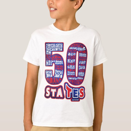 T-SHIRT 50 STATES UTILISE (Devant)