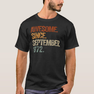 T-shirt 50e anniversaire 50 ans stupéfiant depuis septembr