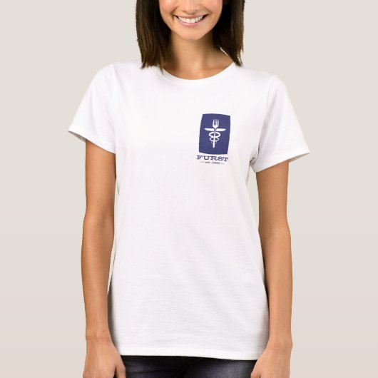 T-shirt 50e anniversaire - Bleu féminin (Devant)