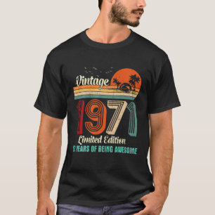 T-shirt 50E Anniversaire Cadeau Femme Vintage 1971 Limited