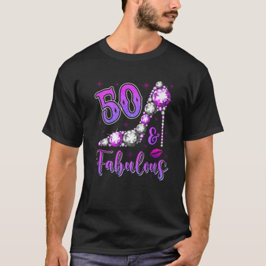 T-shirt 50E Anniversaire Cadeau Tee Pour Femmes 50 Et (Devant)
