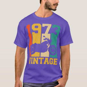 T-shirt 50e anniversaire Cadeau Vintage 1973 Moto 50 année