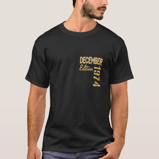 T-shirt 50e anniversaire décembre 1974 (Devant)