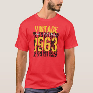 T-shirt 50e anniversaire du cadeau Best 1963 Vintage V012