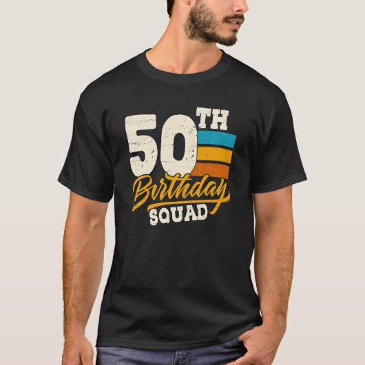 T-shirt 50E Anniversaire Du Groupe Squad - 50 Ans Vieux An (Devant)