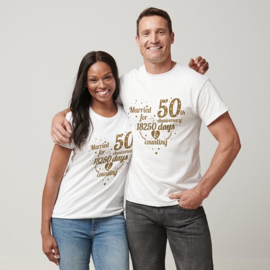 T-shirt 50e anniversaire du Mariage mignon (Unisexe)