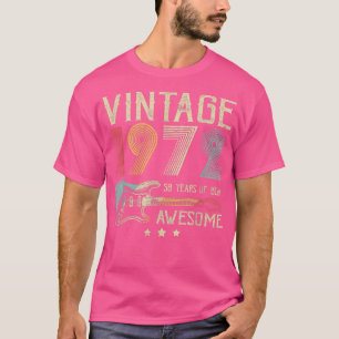 T-shirt 50e anniversaire femmes hommes Vintage stupéfiant