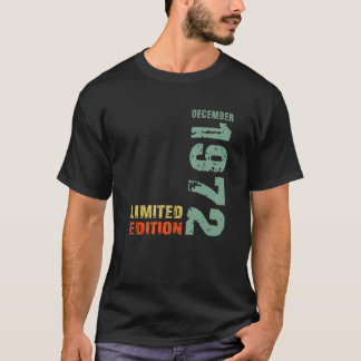 T-shirt 50E Anniversaire Homme 50 Ans Edition Limitée Déce