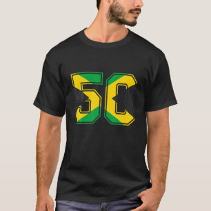 T-shirt 50E Anniversaire Jamaïcain 50 Ans Numéro 50 Jama