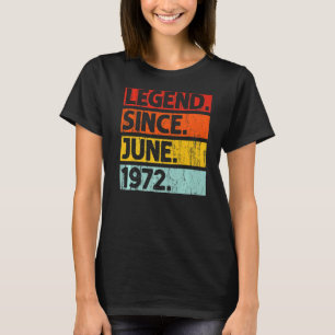 T-shirt 50e anniversaire Légende depuis juin 1972 50 ans