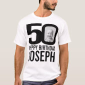 T-shirt 50e anniversaire mono coutume maintenant et puis n (Devant)