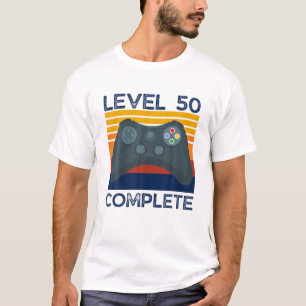 T-shirt 50E Anniversaire Niveau 50 Jeu Gamer Complet 1971