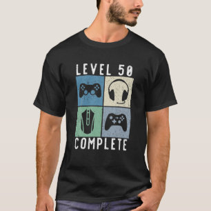 T-shirt 50E Anniversaire Niveau 50 Jeu Gamer Complet 1971