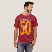 T-shirt 50e anniversaire présent ou année J'aime la vie (Devant entier)