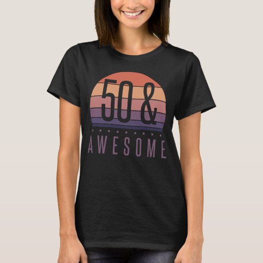 T-shirt 50e anniversaire Retro Sunset (Devant)